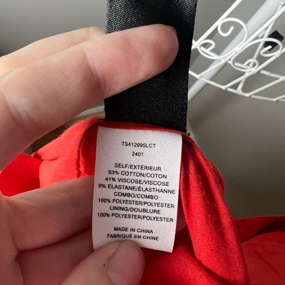 Derek Lam 10 Crosby Noah Single Breasted Jacket Tomato Red Career Cotton Size 4 - Picture 8 of 8